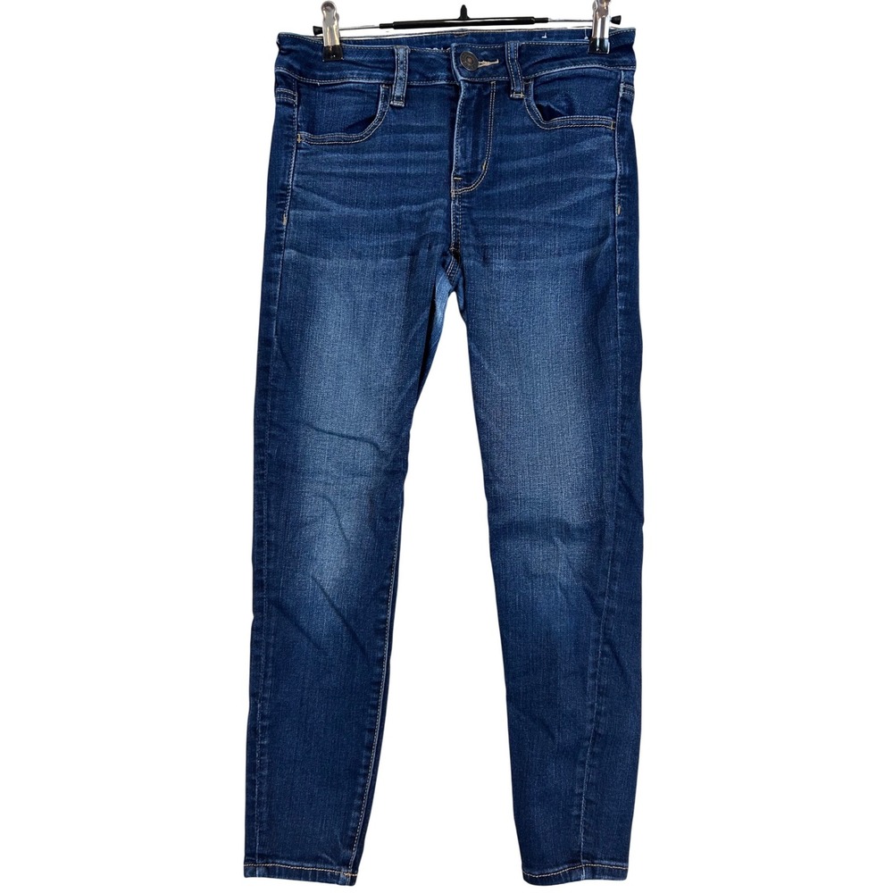 American Eagle Ne(x)t Level Stretch Skinny Jeans Dark Wash Women •Pics for Size•